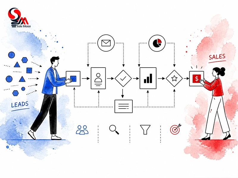 فلوچارت بازاریابی و فروش